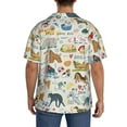 thumbnail image 6 of Picia Dogs Funny Pets Men's Linen Shirts Short Sleeve Cuban Beach Shirts Casual Shirts Button Down Shirt for Men Beach Summer Wedding Shirt-3X-Large, 6 of 7
