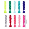 thumbnail image 3 of sweethay Extensiones de cabello de ganchillo estilo trenzado, peluquín reutilizable extraíble, peluca bonita, trenzas sintéticas, accesorios de Accesorio para el cabello Verde claro sweethay AP012968-04, 3 of 6