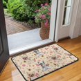 thumbnail image 2 of Yorkie with Pioneer Flower Door Rugs,Washable Non Slip Door Mats Indoor,Decorative Door Mats,Entry Mat Indoor for Entrance,Bedroom,Kitchen,Bathroom,30"x17", 2 of 6