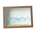 thumbnail image 3 of Marco de fotos DIY con luz nocturna de 6 pulgadas para parejas y niños, mesa luminosa. Marrón Flor Azul, 3 of 9