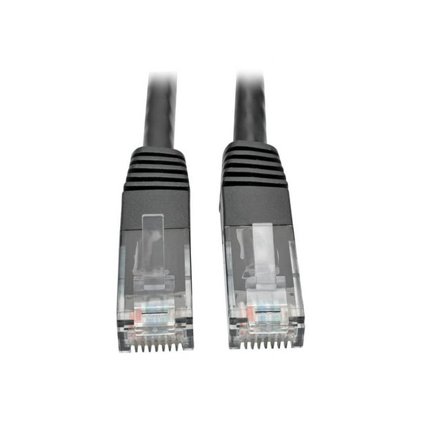 Eaton Tripp Lite Series CAT 6 (RJ45 Cat6 1 ft UTP Gigabit Molded () Ethernet Cable M/M), PoE, Black,. (0.31 M) - Câble de Raccordement - RJ-45 (M) à RJ-45 (M) - 1 ft - UTP - - IEEE 802.3ab/IEEE 802.5 - Moulé, Toronné - Noir