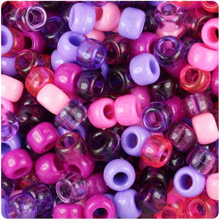 Mixed Pony Beads - BeadTin Berry Mix 9mm Barrel Pony Beads (500pc)