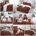 thumbnail image 6 of Dark Brown Duvet Cover Set, Vintage Country Monochrome Chocolate Color Soft Duvet Cover Full Size Bedding Set 4 Pieces, 1 Quiltcover and 2 Pillowcases with Zipper, 1 Bed Sheet for All Seasons, 6 of 9