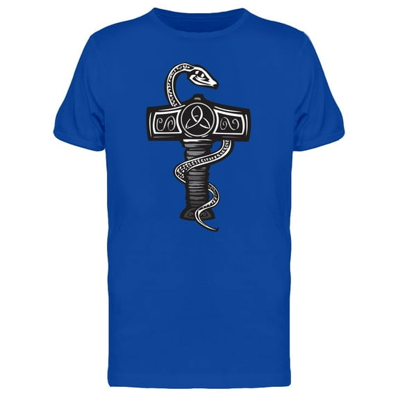 Norse Hammer With Serpent T-Shirt Men -Image by Shutterstock, Male 3X-Large