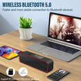 thumbnail image 4 of Altavoz estéreo Bluetooth inalámbrico portátil con sonido potente Controladores acústicos de 10 W Micrófono incorporado Radio FM Tarjeta micro SD Ranura de entrada auxiliar USB para teléfono inteligen, 4 of 5