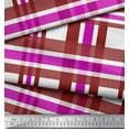 thumbnail image 2 of Soimoi Pink Poly Georgette Fabric Gingham Check Print Sewing Fabric Yard 52 Inch Wide, 2 of 5