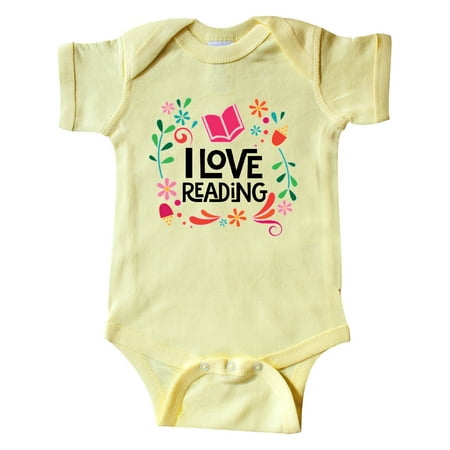 

Inktastic Book Lover I Love Reading Gift Baby Girl Bodysuit