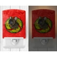 thumbnail image 2 of Caroline's Treasures SS4206CNL Brindle French Bulldog Cristmas Wreath Ceramic Night Light, 6x4x3", multicolor, 2 of 2