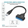 thumbnail image 3 of Cable adaptador SATA a USB 3.0 para ordenadores portátiles con disco duro de 2,5 pulgadas, 3 of 4