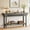Gray, variant on Fnova 70.87" Farmhouse Console Table, Wood Entryway Table with Carved Design & Storage Shelf, Slim Sofa Table for Living Room Hallway, Black