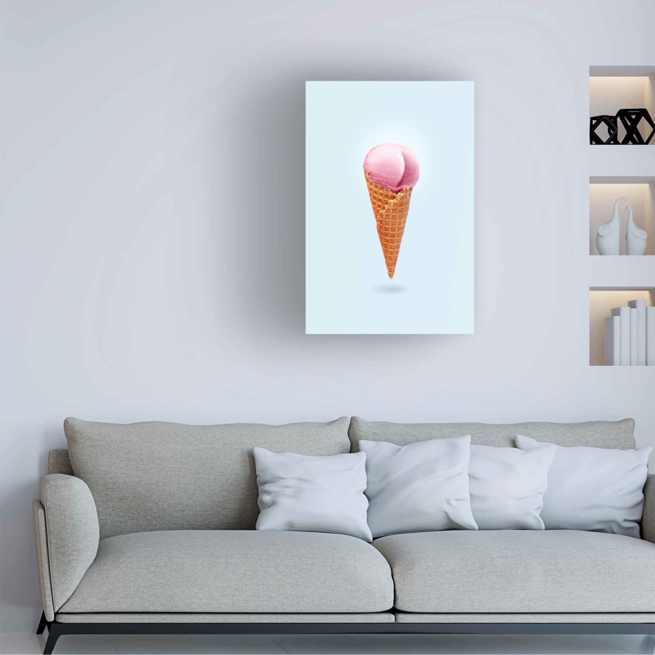 Trademark Fine Art Artem Pozdniakov Ice Cream Canvas Wall Art