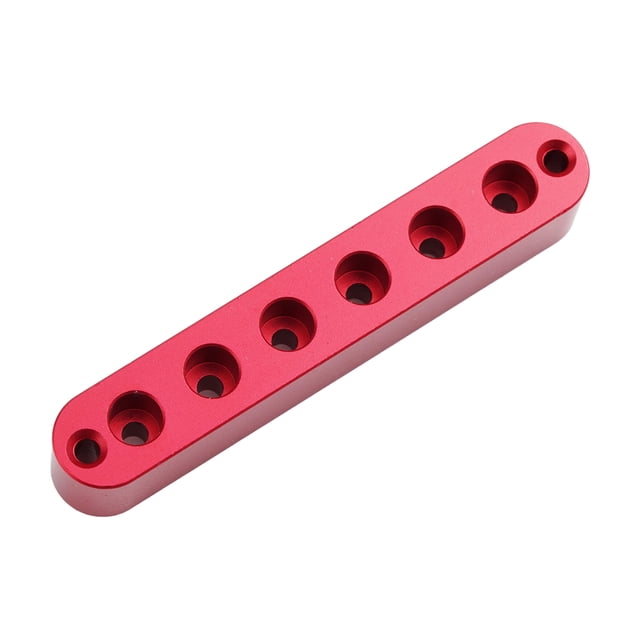 Guyker FB-06 Bloque de Ferrules de Aluminio para Guitarra Eléctrica de 6 Cuerdas Rojo