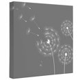 thumbnail image 2 of Ships Next Day Canvas Wall Art 10"x10", Grey Dandelion Wood Framed Canvas Print Painting, Abstract Art Simple Floral Ready to Hang Small Picture Wall Decor for Home Kitchen Nursery Office, 2 of 9