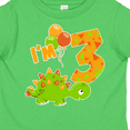 thumbnail image 4 of Inktastic Happy Dinosaur Third Birthday-green Boys or Girls Toddler T-Shirt, 4 of 5