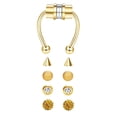 thumbnail image 2 of Anillo  Piercing falso magnético punk Regalos para hombres Mujeres Oro Hugo  Anillo de nariz falso, 2 of 10