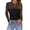 Black, variant on Fashion Black Blouses for Women Long Sleeve Sheer Mesh Stretchy Shirts See Through Lace Tops Party Clothes