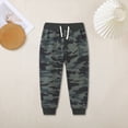 thumbnail image 2 of 6-7T Kids Fall Winter Sweatpants for Boys Fashion Casual Elastic Waist Drawstring Workout Long Pants 5t 6t 7t 8t Little Boys Loose Comfy Active Pants with Pockets,Dark Green, 2 of 8