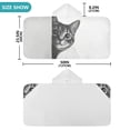 thumbnail image 4 of Yayeee Kids Hooded Towels Toddler Soft Absorbent Beach Bathing Wrap 50" x 23.5", Black Cute Cat, 4 of 5