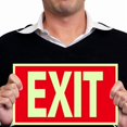 thumbnail image 3 of Miangastore 4Set Indoor Exit Sticker PVC Waterproof Self Adhesive Decals for Emergency Situations Business Owners, 3 of 8