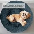 thumbnail image 3 of Donut Dog Bed - Anti-Anxiety, Self Warming, Cozy Soft Plush, Machine Washable Round Pet Bed, Ideal for Home & Travel, 20"x 8"， Dark Grey, 3 of 9