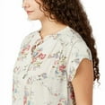 thumbnail image 3 of Buffalo David Bitton Womens Flutter Sleeve Floral Top,Ivory Flowers,Large, 3 of 3