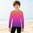 thumbnail image 2 of JAJAHO Girls Boys Rash Guard Swim Shirt For Kids 3-14Y Raglan Long Sleeve Sun Protection Shirts Athletic Rashguard, 2 of 6