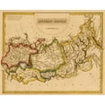 thumbnail image 2 of Vintage Maps 14x12 Gold Ornate Wood Framed with Double Matting Museum Art Print Titled - Russian Empire 1817, 2 of 4