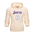 thumbnail image 2 of Sudadera con capucha con estampado de letras y números de LAKERS 8 para hombre, estilo hip hop, cuello redondo, para la calle, con bolsillo y forro polar, 2 of 4