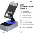 thumbnail image 3 of Bluetooth Audio Power Bank Bracket – Wireless speaker with adjustable 360° rotating phone holder and anti-slip base, perfect for video streaming, desk use, and travel., 3 of 7