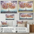 thumbnail image 4 of Designart Flower Field framed wall art decor, Flower Field framed wall Art, Love'S Tree In Multicolored Splendor , Purple Natural framed wall art, 44x34 inches Natural brown color Frame, 4 of 5