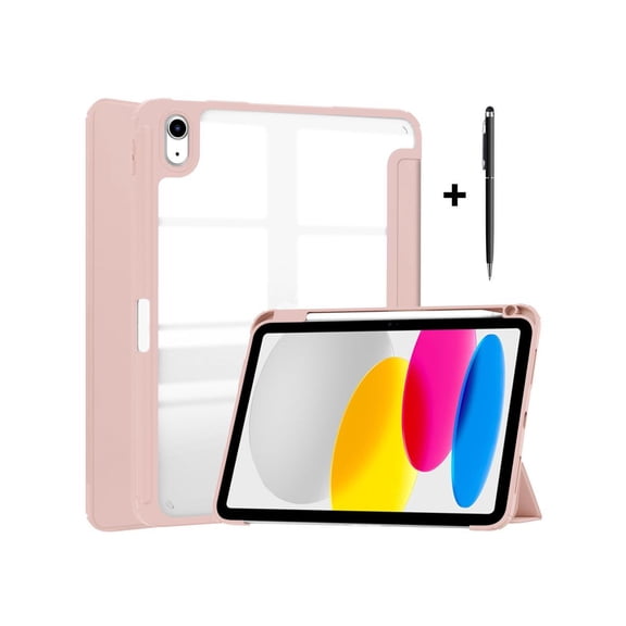 Case for New iPad 10th Generation 10.9 Inch 2022 with Pencil Holder / Universal Stylus Pen, Slim Protective Smart Stand Cover with Auto Wake/Sleep