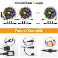 thumbnail image 4 of Luces navideñas, 20 M, 200 LED, 11 modos de iluminación que cambian de color, blanco cálido y multicolor con temporizador remoto, enchufe de extremo a extremo para exteriores, Navidad, fiestas, 4 of 5