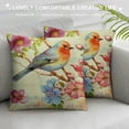 thumbnail image 3 of GOSMITH  Outdoor Bird Decorative Throw Pillowcase, Bird Flower Both Sides Printed Spring Cushion Patio for Home Couch Sofa Decor White, 3 of 5