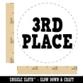 thumbnail image 2 of Third 3rd Place Fun Text Self-Inking Rubber Stamp Ink Stamper - Yellow Ink - Small 3/4 Inch, 2 of 7