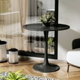 thumbnail image 3 of Modern Round Dining Table in Black, 31.5 Inch MDF and Metal Kitchen Furniture for Small Spaces and Studios, 3 of 11