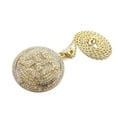 thumbnail image 4 of Stone Stud 69 Medal Spinner Pendant with 2mm Rope Chain Necklace, Gold-Tone, 22", 4 of 4
