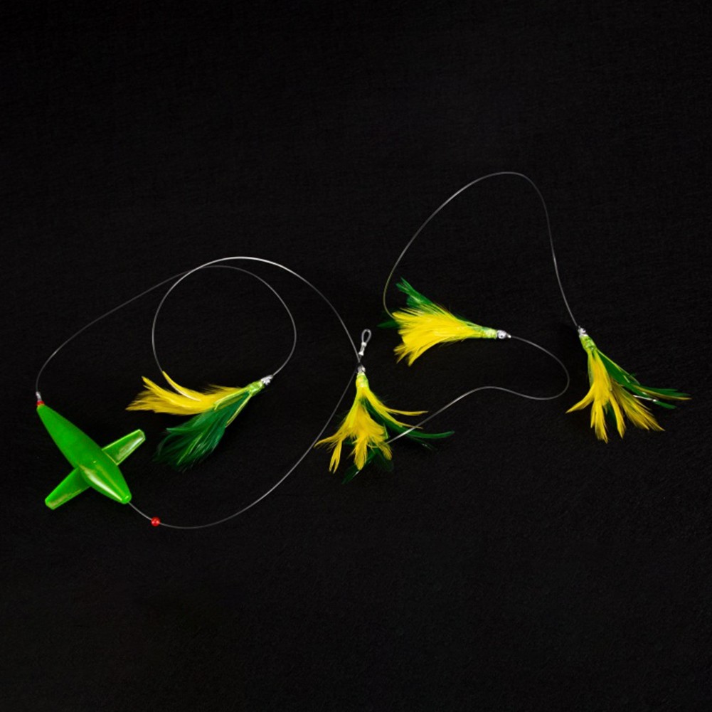 Feather Trolling Skirt Tuna Lure for Big Game Fishing Rigged with Steel Hook