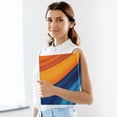 thumbnail image 6 of FORMRS 3 Ring Binder with Pockets 1.5" D-Rings Clip Board 200 Sheets Capacity, Orange Abstract Wavy, 6 of 8