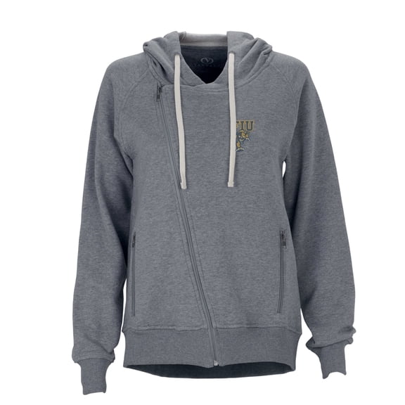 Women's Charcoal FIU Panthers Fleece Moto Jacket