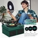 thumbnail image 4 of Tocadiscos con parlantes y codificación USB, tocadiscos LP de vinilo vintage Bluetooth accionado por correa con parlantes externos de potencia de 20 W, 3 velocidades, 3 tamaños, parada automática, cub, 4 of 5