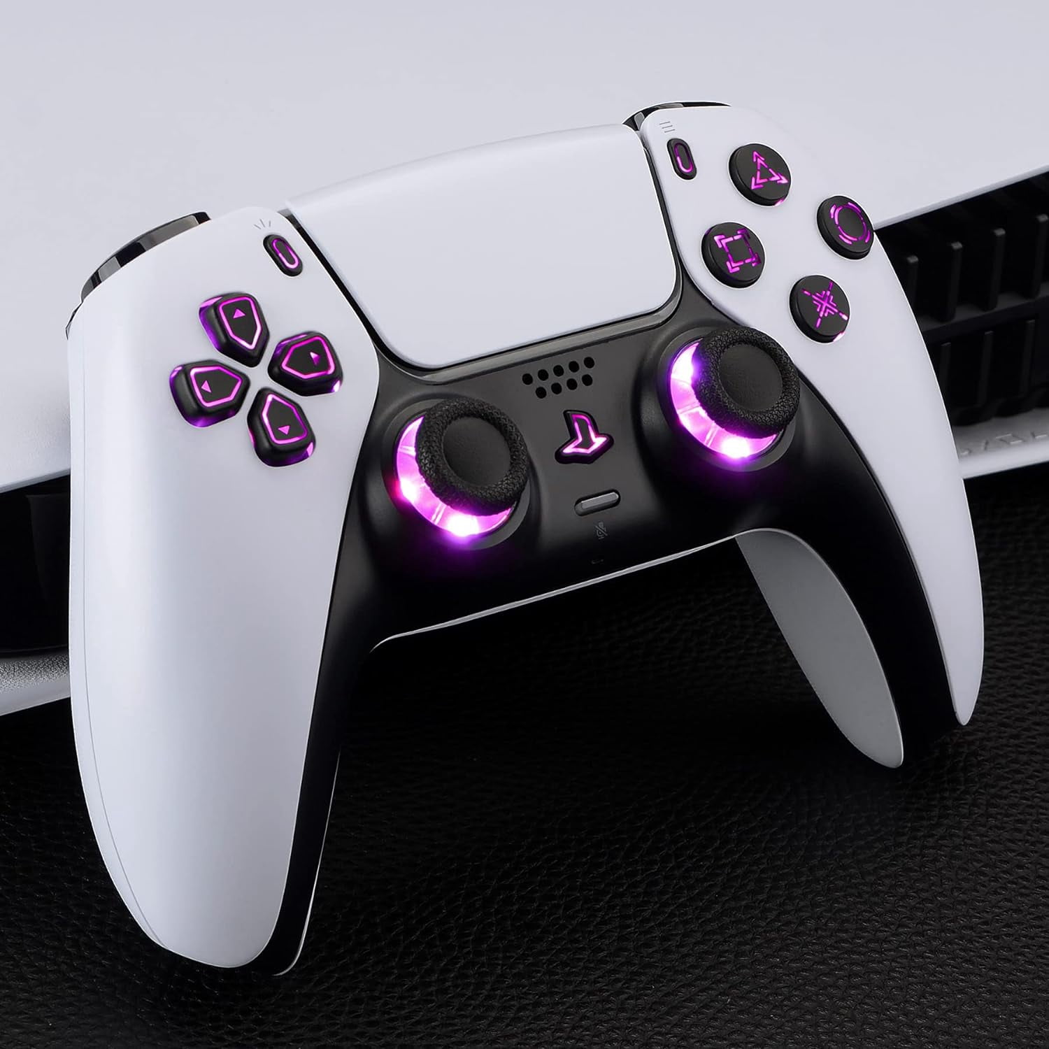 eXtremeRate Colorful Controller Dpad Thumbsticks Black Buttons DTF for ps5 Controller BDM-030/040