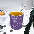 thumbnail image 5 of Yiaed Lavender Flowers Print Ceramics Coffee,Large Handle Design,Extra Large Tea and Coffee Cup for Office and Home Mugs, 5 of 6