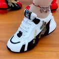 thumbnail image 2 of Zapatos deportivos con bordado de tigre para mujer, zapatillas transpirables de Color bajo a juego con cordones, zapatos blancos pequeños, 2 of 3