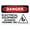 Warning Sign 3, variant on Emergency Exit Push Until Alarm Sounds Sign, 8"x12" Outdoor Safety Decorative Signal Sign, 15-Second Open Delay