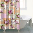 thumbnail image 4 of Pioneer Flower Floral Print Pattern Shower Curtain 72"x72" ,Bathroom Decorative Shower Curtains Set with 12 Hooks,Modern Waterproof Washable Shower Curtain, 4 of 6