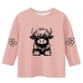 thumbnail image 4 of Lovzfmll T-Shirt Graphique à Manches 3/4 pour Enfants, Col Rond Décontracté, Style Col Rond pour Petites Filles 9-10 Ans, 4 of 4