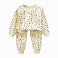 thumbnail image 4 of HFHAPW Little Girl Boys Pajamas Sets Baby Girl Boy 2Pcs Pjs Kids Long Sleeve Sleepwear, 4 of 6