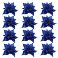 thumbnail image 1 of 12pcs flores de brillo navideño flores artificiales decorativas de guirnalda de Navidad, 1 of 6