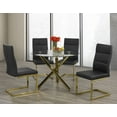 thumbnail image 1 of Fresno 5-Piece Dining Set, Black/Gold, 1 of 8