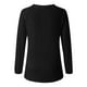 thumbnail image 4 of MHFRRA Camiseta Informal de Manga Larga con Cuello En V y Estampado Canadiense para Mujer Negro, 4 of 4